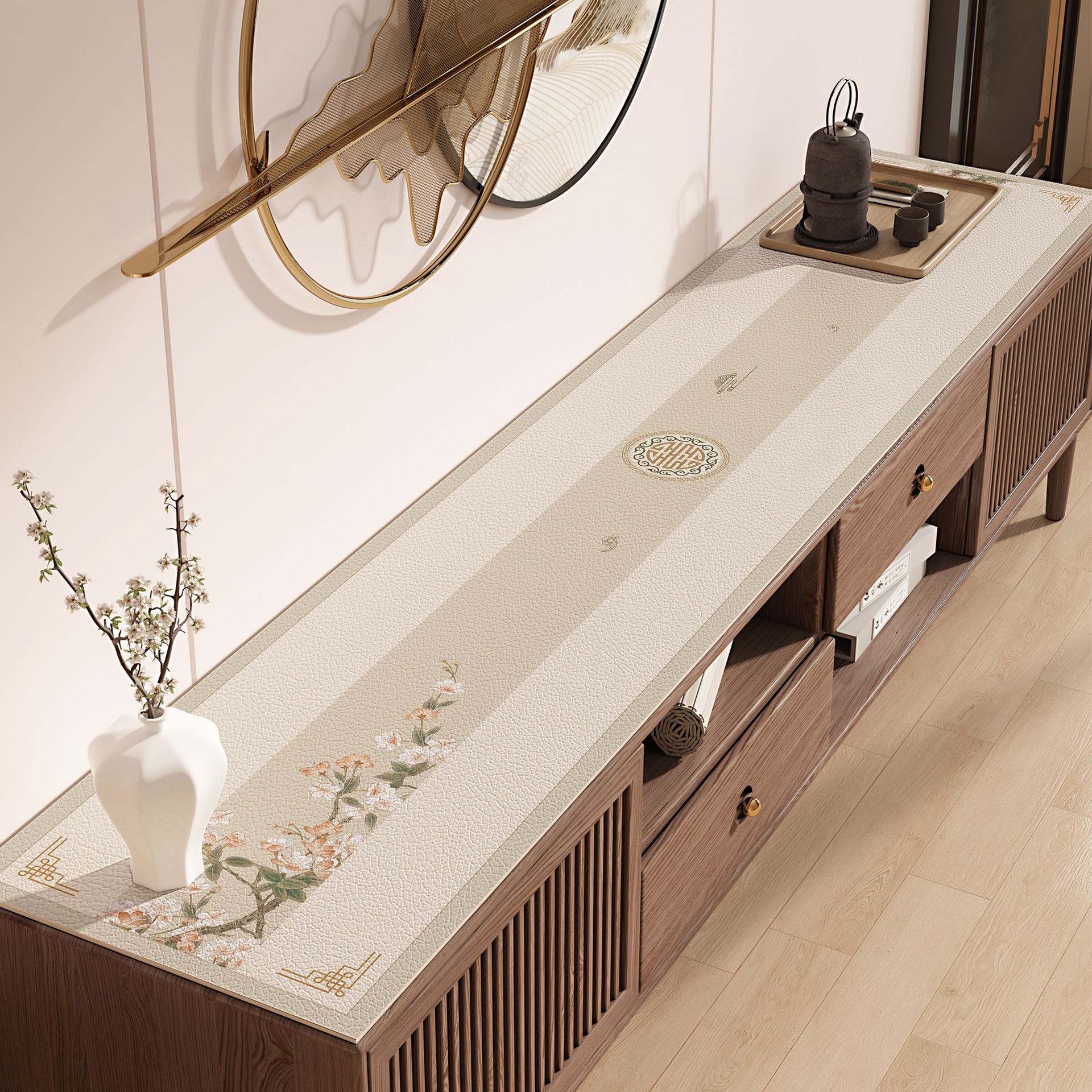 TV Cabinet de protection de protection tampon Armoire de pointe anti-dirt du tapis d'entrée nappe jetée V5WM01