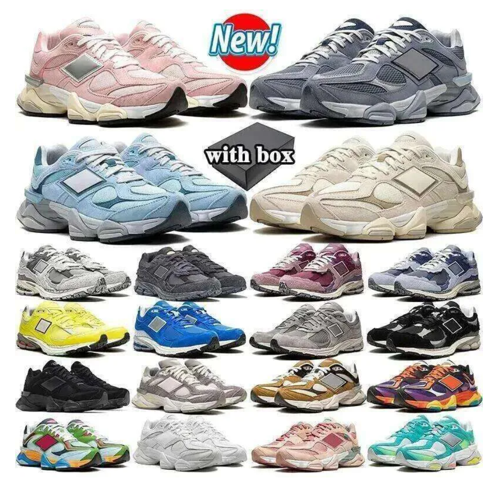 Designer Shoes New9060s Sneakers For Men Women Triple Black Cement Shadow Grey White Charcoal Pink Blue Casual Mens Womens Outdoor Sports Trainers Runners size 36-45