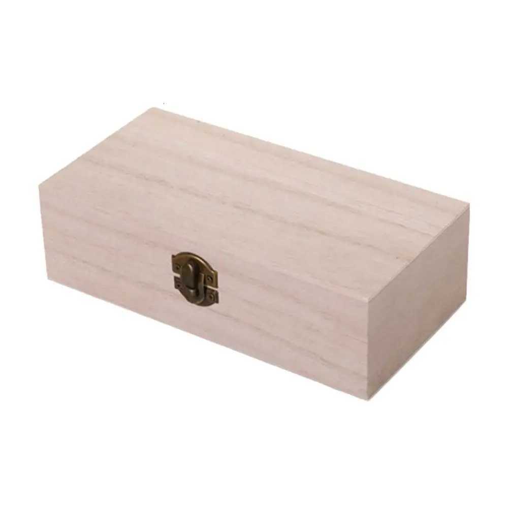 High Quality Wooden Rectangular Wooden Box Vintage Flip Lid Craft Box Pine Treasure Chest Storage GBuChaJia