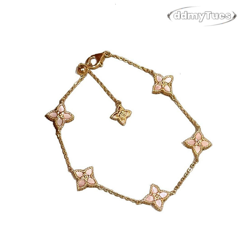 Fritillary Flower Petal Pendant Palace Style Bracelet Exquisite Light High-end Hand Accessories ddmythur ddmythur ddmythur ddmythur