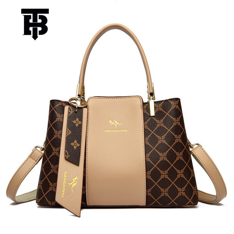 Tby BHULAMTE Designer Luxuriy Atmospheric Women's Handbag Fashion Printed Versatile Elegant Middle-aged Mom Shoulder Bag Free Shipping Business B