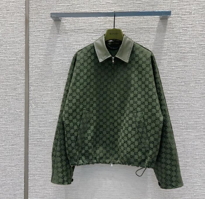 Women's jeans Jackets leather callor zipper woman designer jacket womens denim coat for autumn GG5666