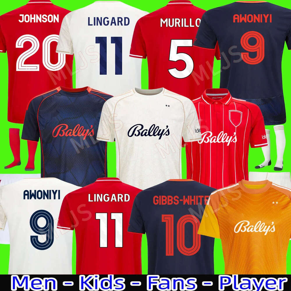 25 26 NoTTInghamS LINGARD Soccer Jerseys GRABBAN Johnson Surridge 2025 2026 kids Forest Awoniyi AMEOBI KROVINOVIC ELANGA Football Shirts Men Kids Kit