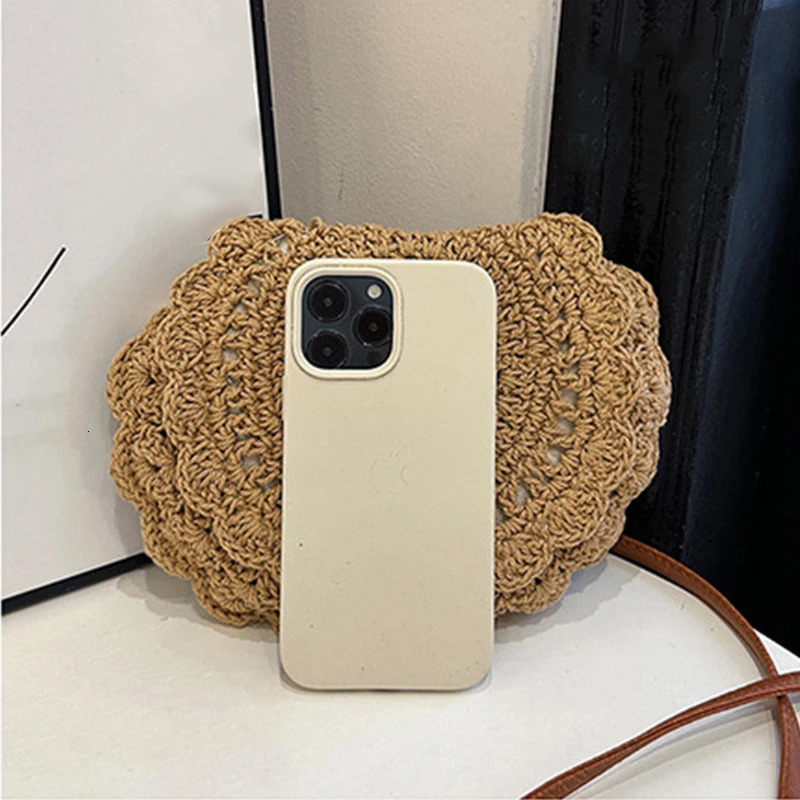 Vintage Woven Handbag Vacation Round Summer Beach Bag Fashion Crossbody Bag Ladies Messenger Bags250901