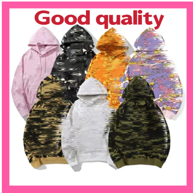 Men's hoodie designer hoodies sweatshirt shark print b apetshirts hoodie long sleevedbapeshorts zipper pullover printed sportswear b apehoody casual streetwear2