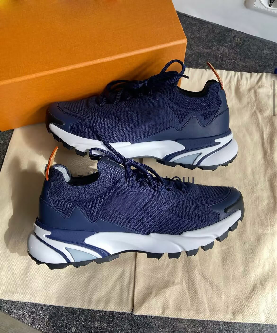 High Quality Men Runner Tatic Sneaker Shoes Technical Knit Calf Leather Trainers Slip-on Fit Mesh Breathable Runner Sports Comfort Outdoor Footwear EU38-46