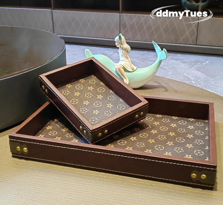 High-End Designer Walnut Wood Jewelry Rectangular Light Wooden Storage Wine Cup Water Cultural Play Tea Serving Tray 250721