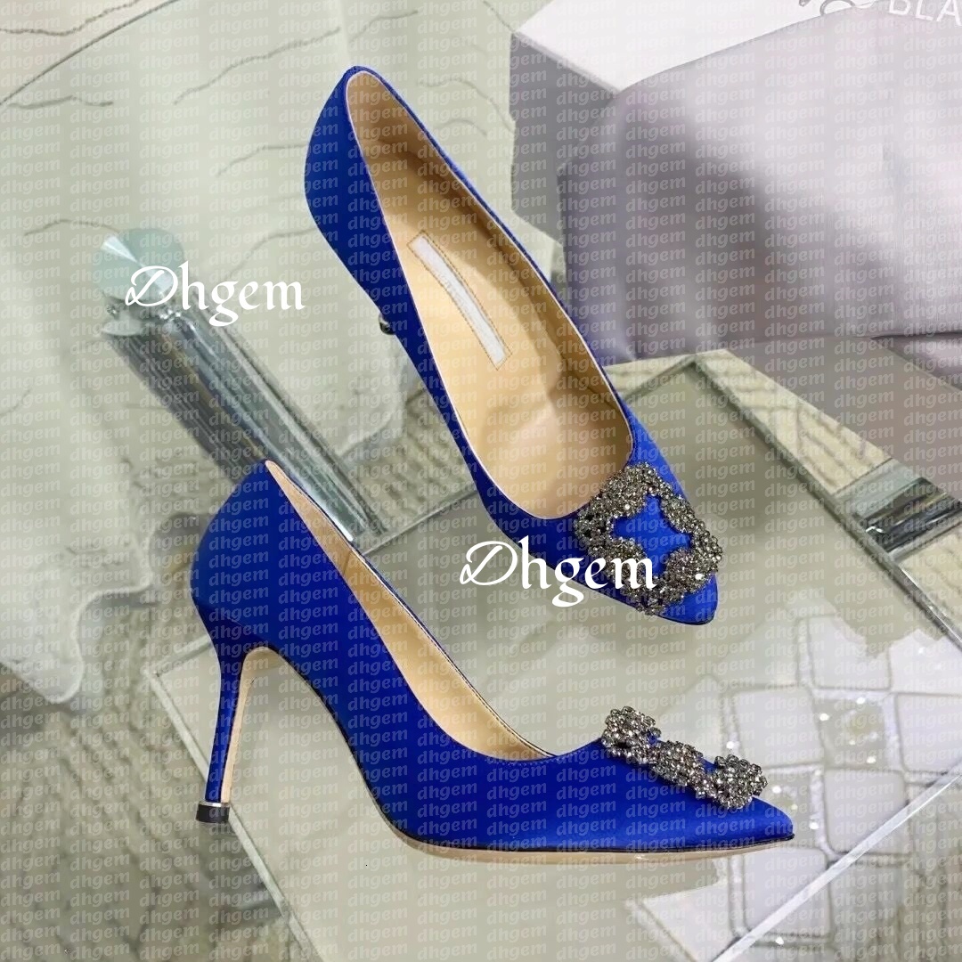 Designer square rhinestone high heel Sandals dress Women shoes Lady Slingback heel Pointed Toe Pumps Lady Sexy Party elegant crystal Wedding High Heels EUR 35-42