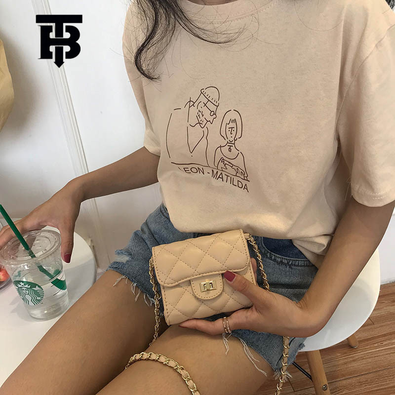 TB BHULAMTE Women's Bag New Fashion Quilted Small Square Bag Mini Designer luxury Chain Bag Student Wallet Korean Style Crossbody Bag Free shippi
