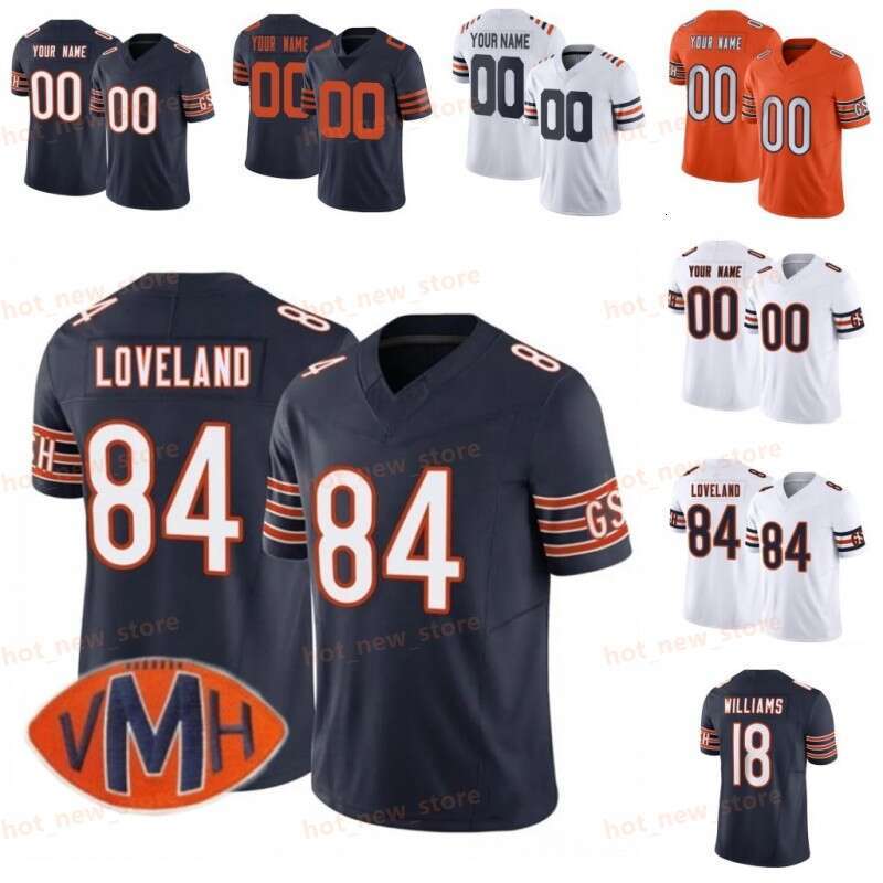 Colston Loveland Caleb Williams Tory Taylor Jaquan Brisker Kevin Byard III Tyrique Stevenson Montez Sweat Roschon Will Johnson Football Jersey vmh patch