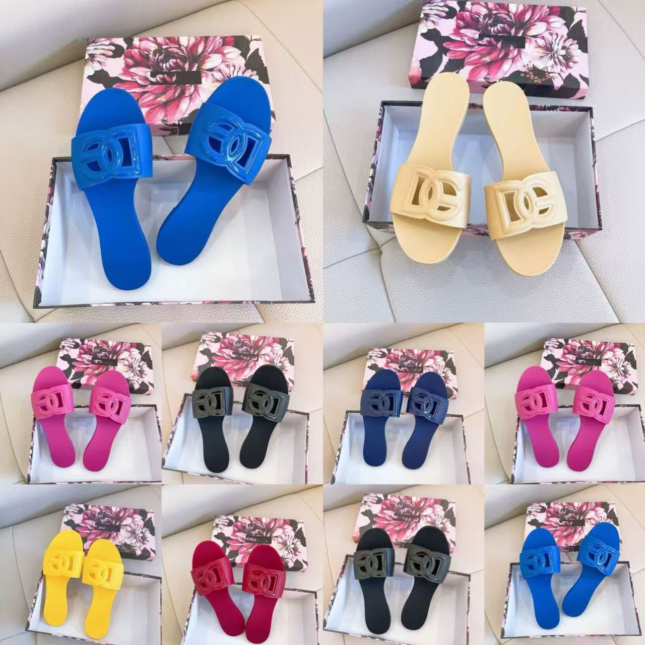 Designers Sandals for men women Classic Floral Flat Slipper Cut-out Mule Pool Comfort Slides House Flip Flops Summer Beach Slider top quality with free shipping