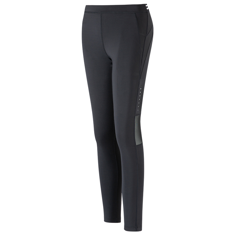 Athletic Vitality Mid-Rise Yoga Tights with Woven Stripes Detailing for Women