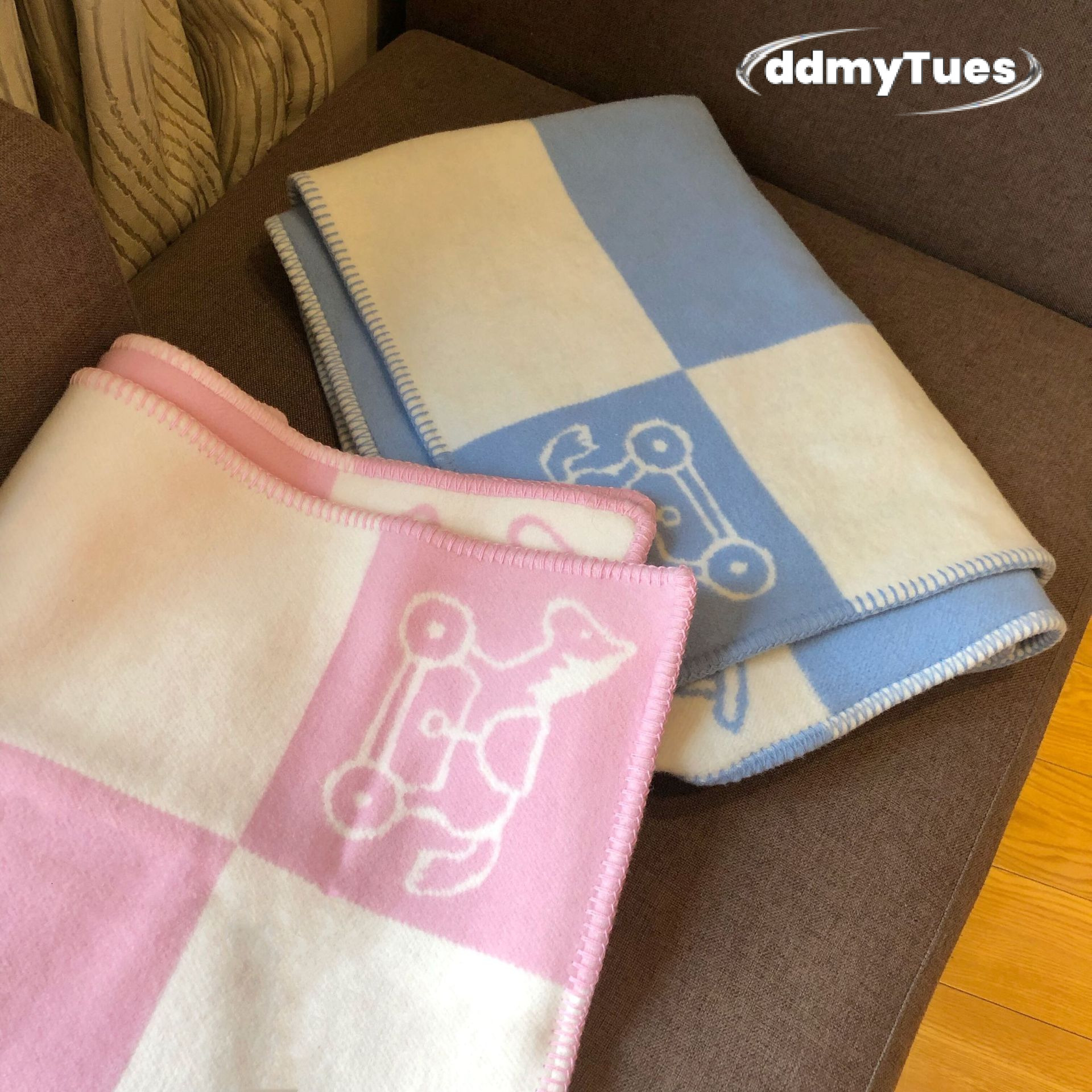 Portable Warm New Baby Suitable For 3-6 Years Old 130/100Cm Cashmere Soft Pony Pattern Wool Blanket Decorative Knitted Blankets ddmythur XJ260304