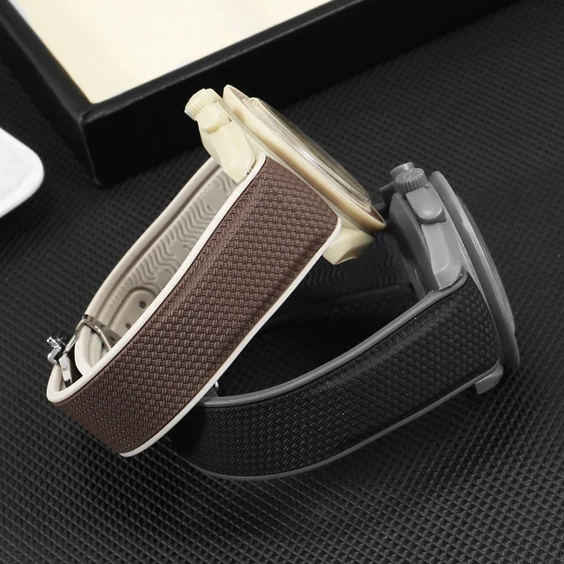 Curved End Strap 20mm for X Joint Moon Sport Silicone Rubber Folding Buckle Watch Band 300 250829