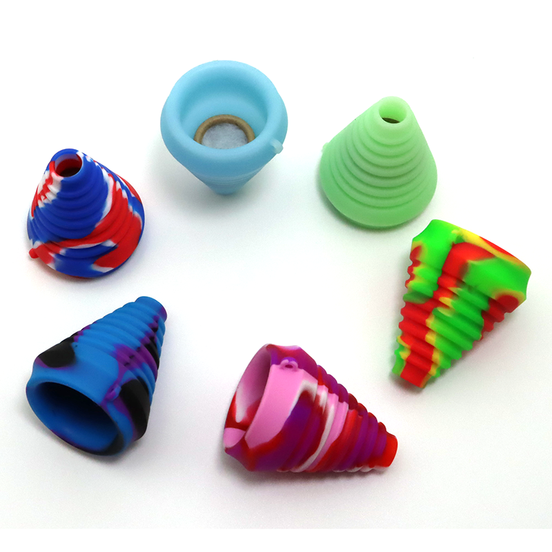 Silicone water bong Nozzle Smoking pipes Nozzle Funnel MouthPiece Filter Suction Nozzle Smoking Accessories Silicone filter For Tobacco bongs