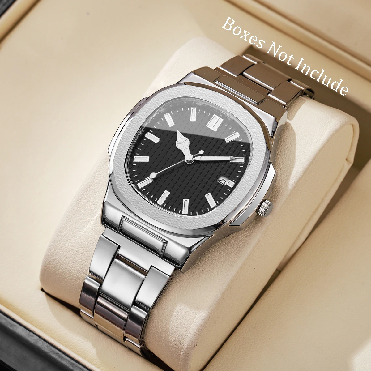 Fashion Square Men Business Watches Simple Calendar Quartz Watch for Mens Clock Reloj HombreWithout Box 250901