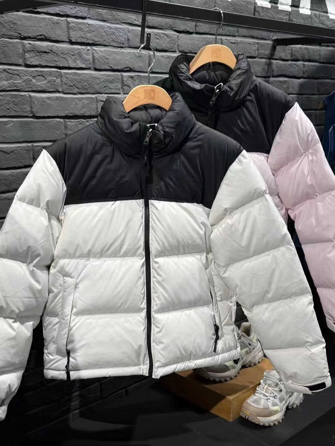 mens jacket norths puffer jacket 1996 down jacket warm thick bread clothes for men and women in winter Stitched two-tone embroidery co-branding coat EU size M-XXL