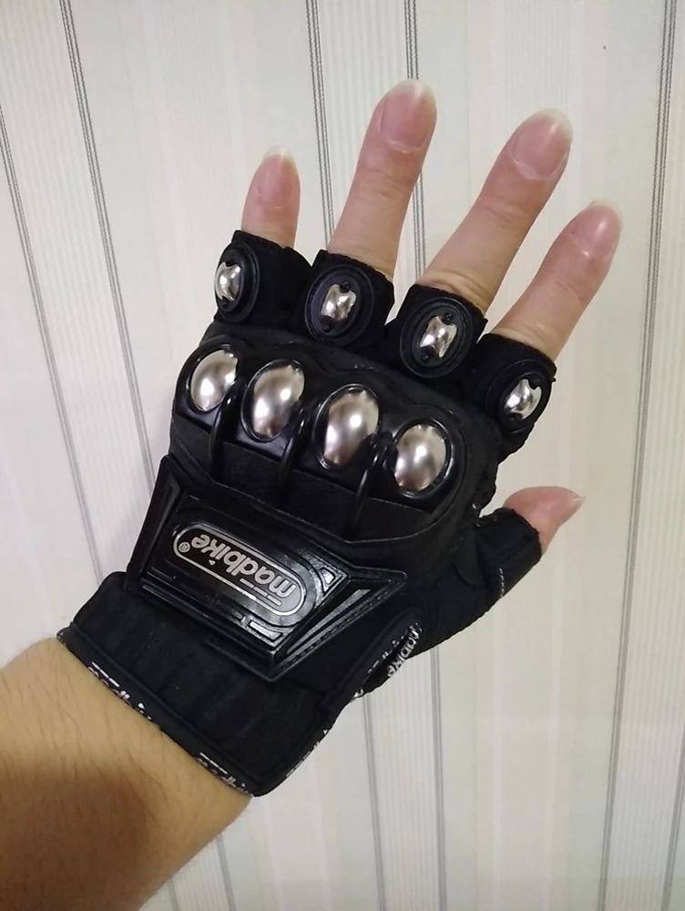 Tactical Gloves Steel Safety Outdoor Cycling Equipment Brass Knuckle Motorcycle Powersports Racing Bicycle Self Defence For Man 250901