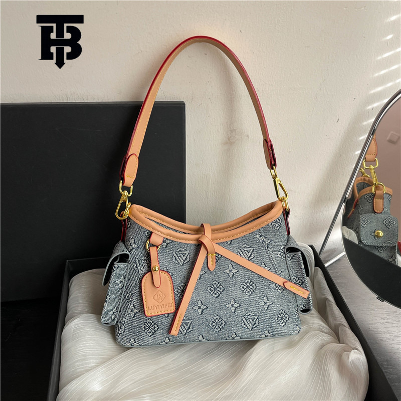 TB BHULAMTE Designer Luxury Bag, High-end Large-capacity Women's Bag 2025 New Printed Versatile Fashion Bag Elegant Women's Single-shoulder 