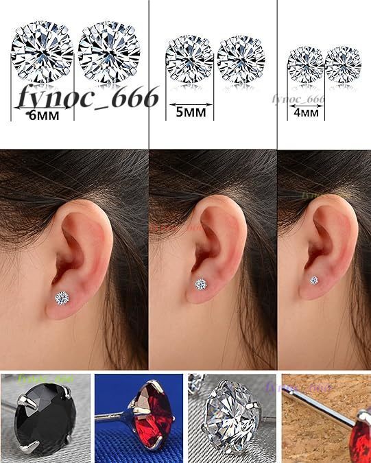 Jewelry round Brilliant Cut VVS GRA Certified Moissanite Diamond Sterling Silver Screw Back Stud Earrings