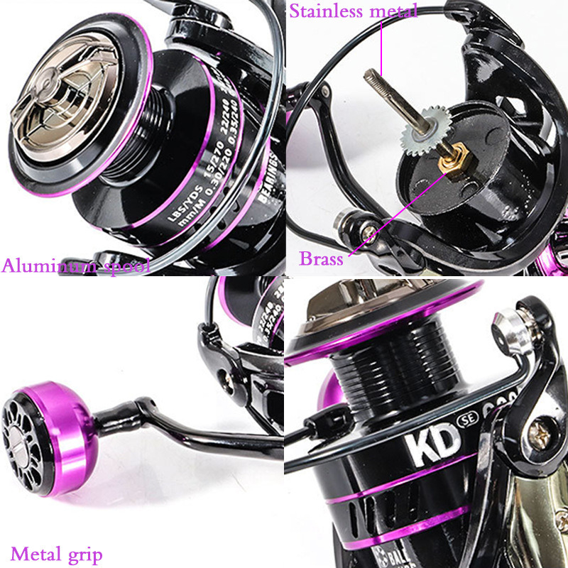 KDSE series spinning wheel metal large capacity wire cup non explosion spinning wheel fish wheel