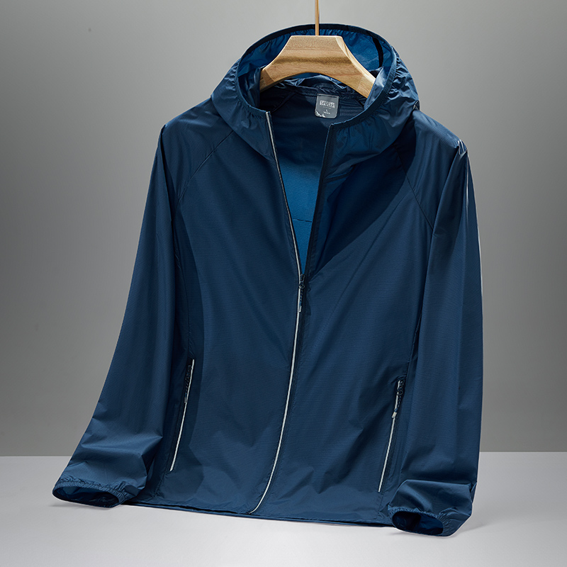 couple style hooded sunscreen jacket breathable mesh fabric