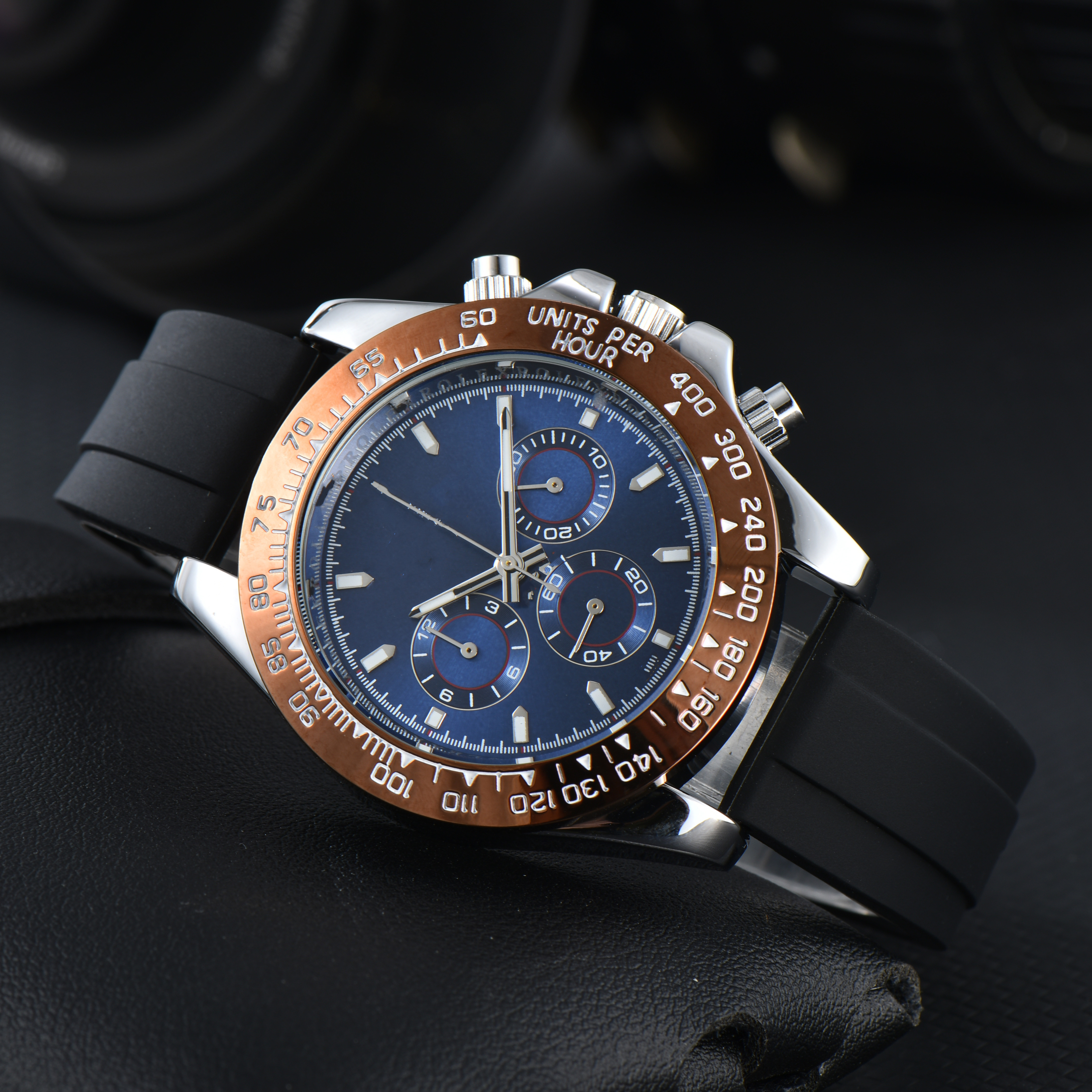 ROL Men women watches quartz mechanical DAYity TONAity High quality luxury ceramic classic style stainless steel luminous sapphireLeather strap wristwatch #252