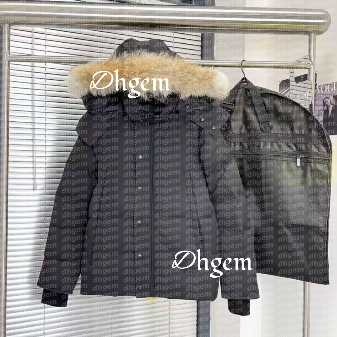 Doudoune Mens Down Jackets Wyndham Homme Outdoor Winter Windbreaker Jassen Outerwear Big Fur Hooded Fourrure Manteau Down Jacket Coat Hiver Parka