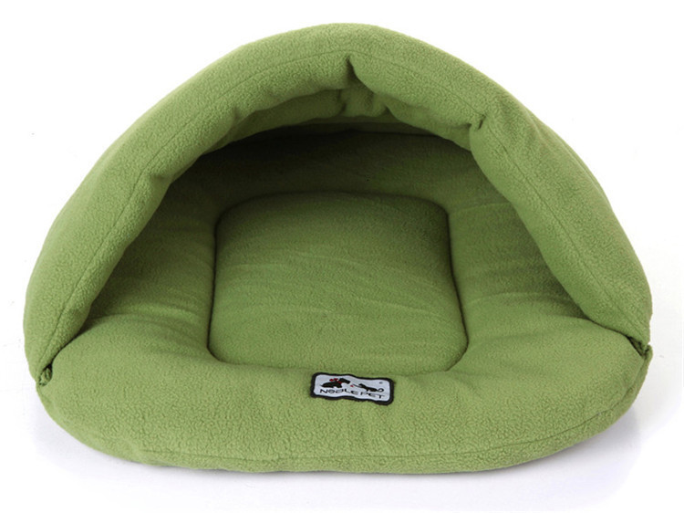 Bed Small Dog Puppy Kennel Sofa Warm Nest Polar Fleece Material House Cat Sleeping Bag Washable Pet Mat 240803