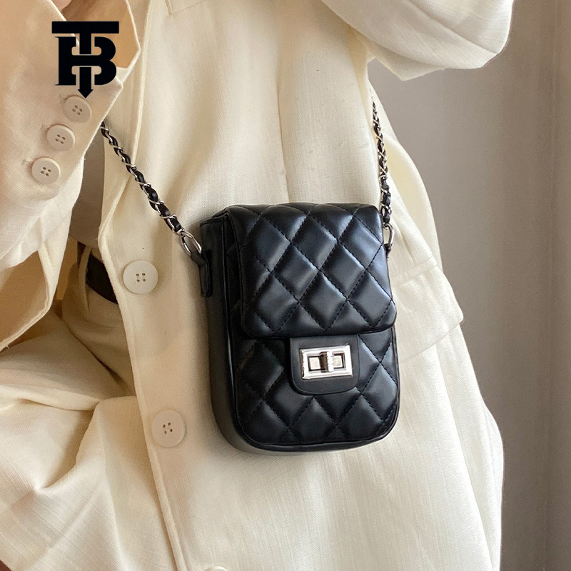 TB BHULAMTE Silver Mini Women's Vertical Handbag New Fashionable High End Quilted Chain Phone Bag Designer Luxury Summer Shoulder Cross Bag Free 