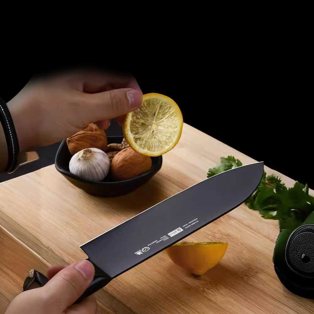 Kitchen knife set - including household stainless steel fruit knife, meat cutting knife and slicing knife. X241102