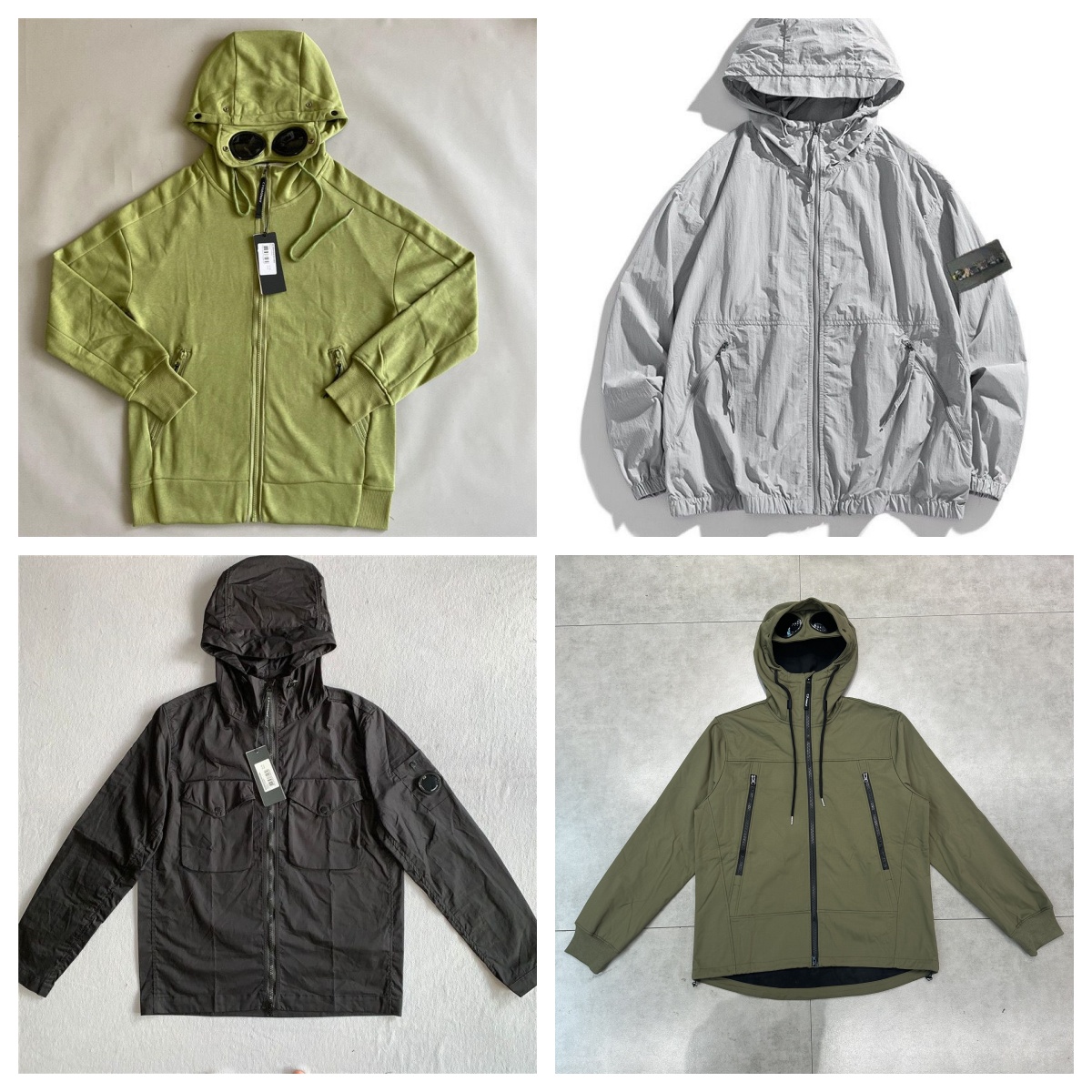 Men's Jackets Designe stones Hood Jacket Long Sleeve Zipper Long Sleeve Zipper Badges Men Casual CoatOutwears Mens Tie Dye Coat Outerwear Embrodiery Mens Shirts