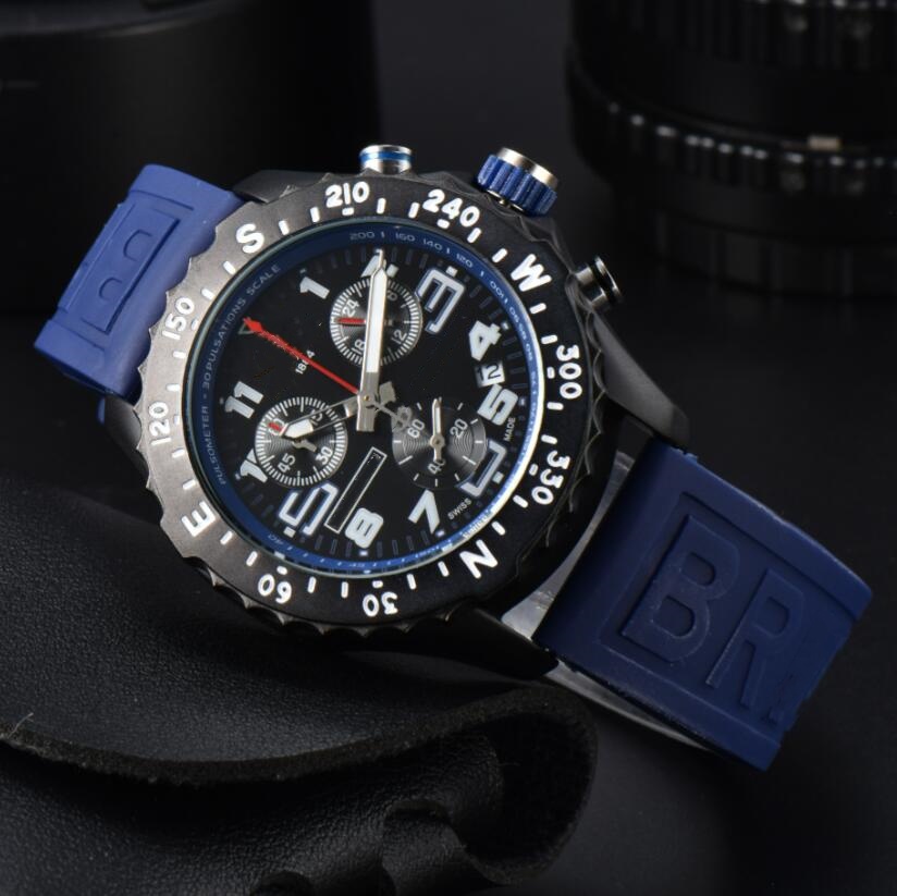2025 Breit Full Function Sapphirehigh quality for BR women 1884 watches Quartz movemen montre devintage mens Date watch Rubber strap Bracelet #80