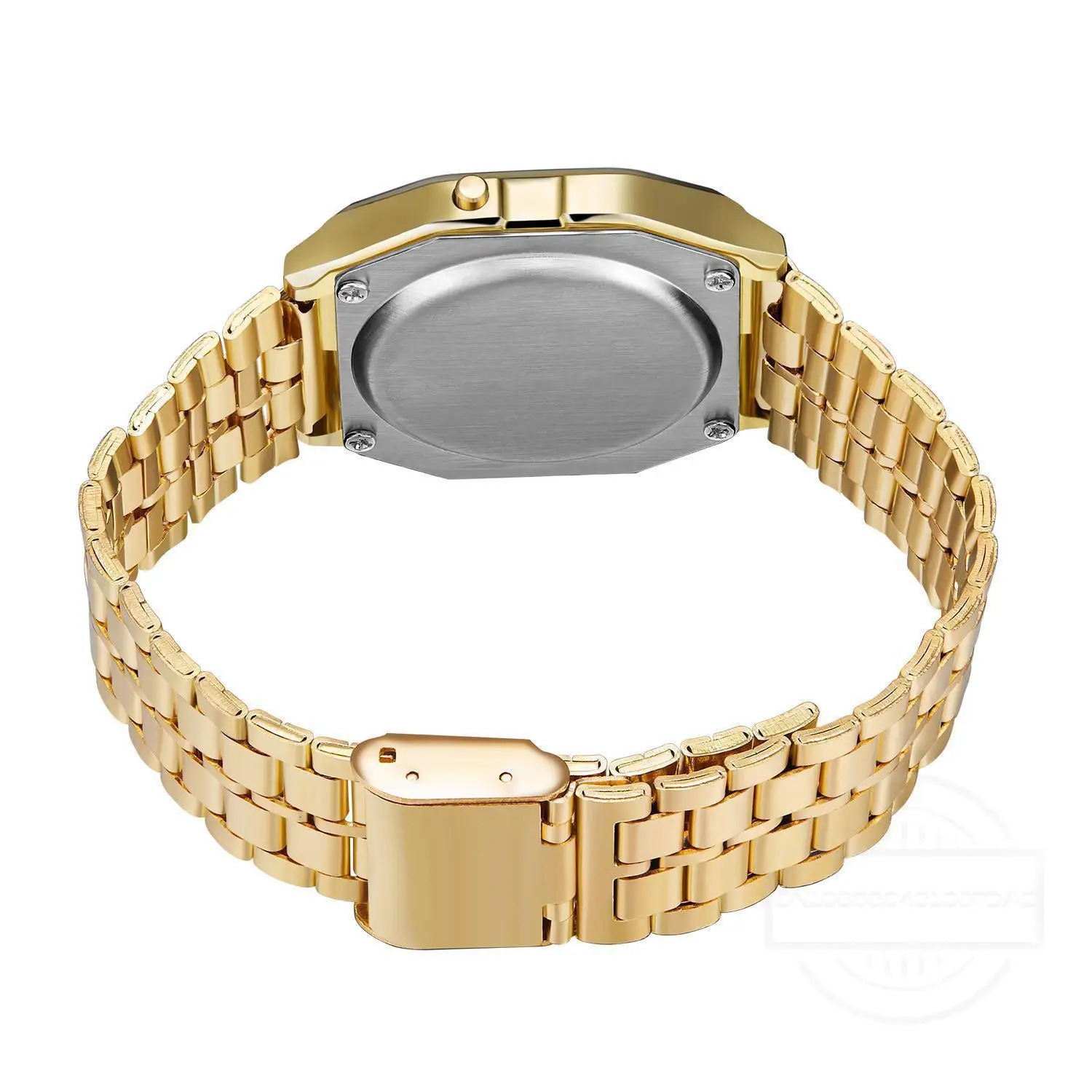 LED Digital Watches for Men Stainless Steel Gold Sliver Electronic Watch Fashion Business Mens Watch Relogios Masculino 250901