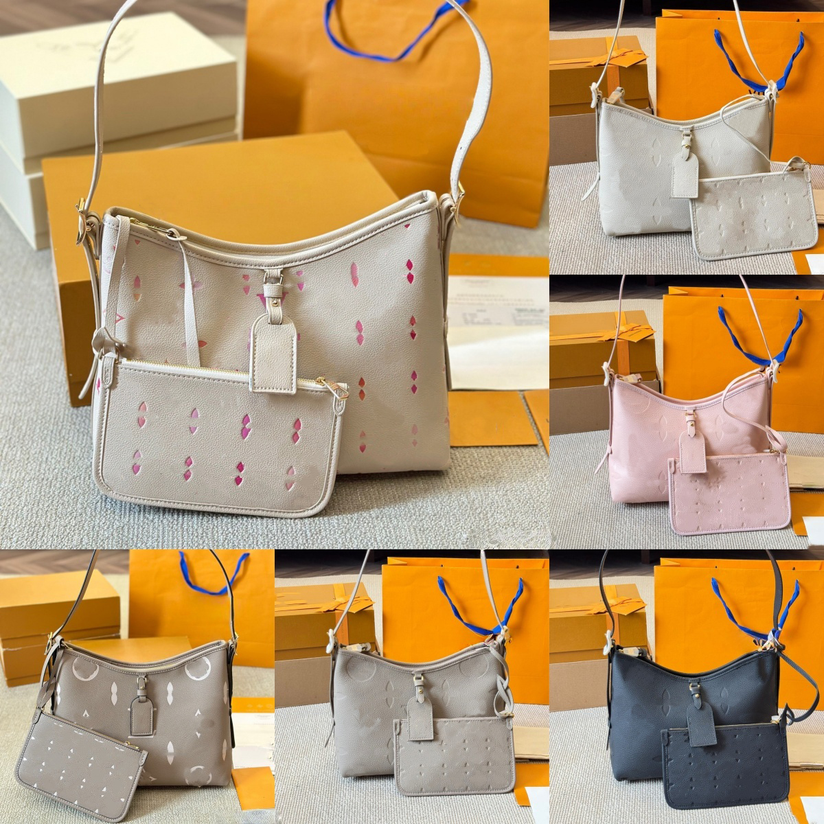 Designer bags, retro and versatile zipper handbags, casual printed large-capacity crossbody single-shoulder messenger bags