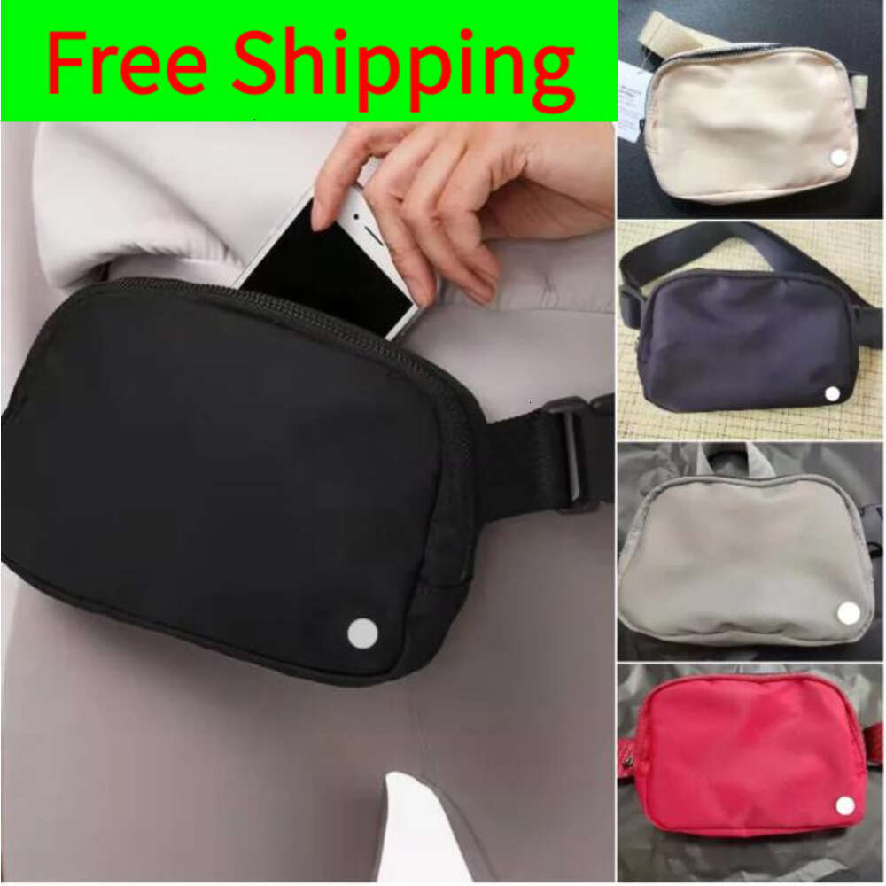 Free Shipping 5A Quality Yoga luluity lemonitys Keychain Bag Dual Pouch Mini Belt Bag Zip Portable Wallet Coin Purse Bag Pocket keychains luluity lemonitys belt bag