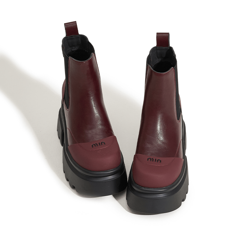 Autumn/Winter New! Women's Martin Boots - Chunky Sole, Hidden Heel, Ankle/Mid-Calf Slim Fit, Versatile Chelsea Boots