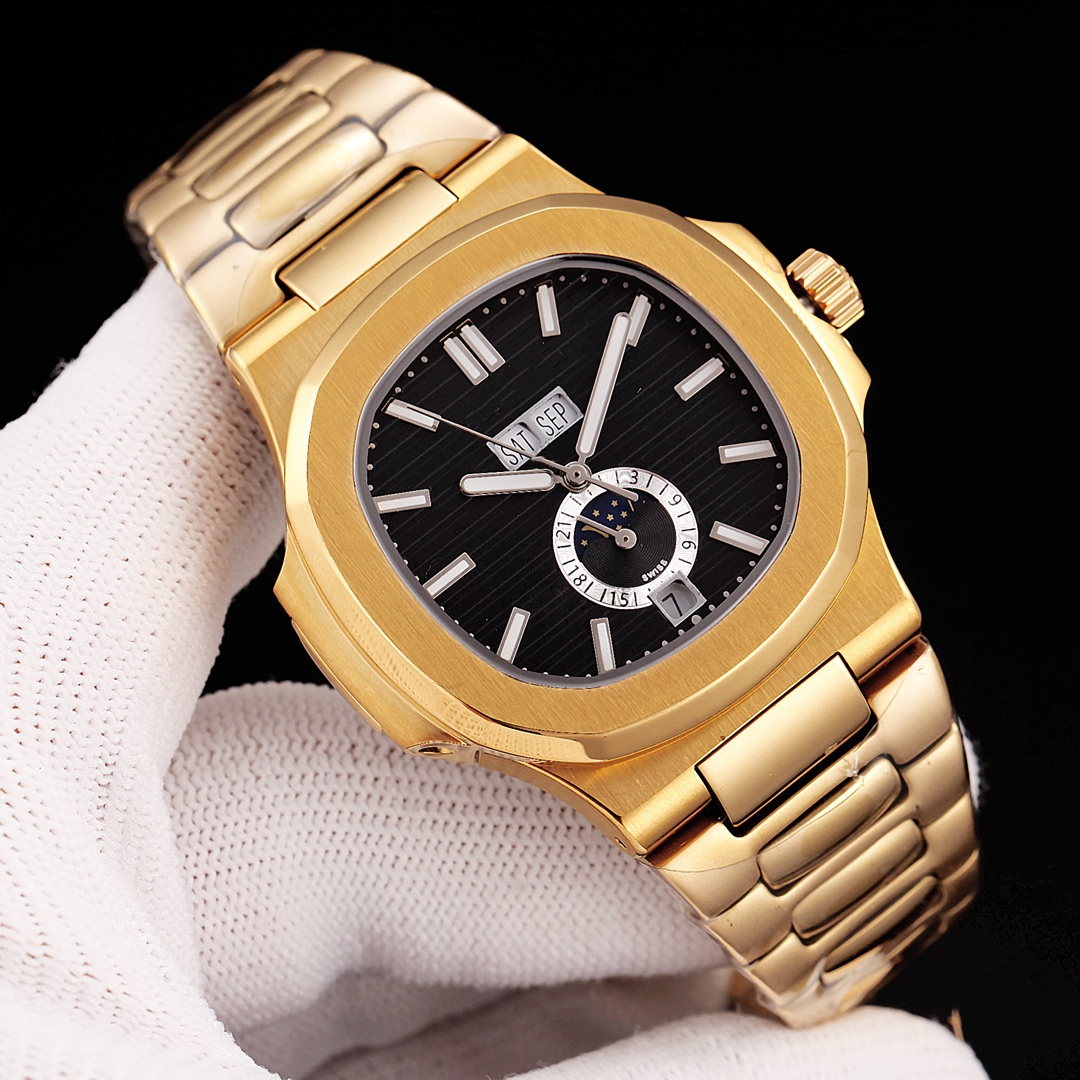 Brand New Men Aquanaut nautilussity 5726 Series wristwatches Men's Automatic Mechanical watches women Luxury Watch Brown Dial Rose Gold Stainless Steel Strap #402
