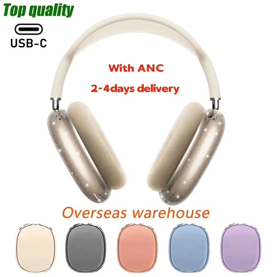 For Air Max 2 3 4 Bluetooth Headband Headphone Accessories airpodspro max Headphones Earphone ANC Metal shell Smart Case Silicone Anti-drop Protective Case