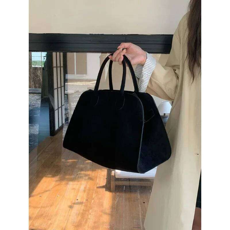 Suede Tote High Quality Designer Boston Large Handbag 2025 Winter New In Vintage Women's Bags Korean Hand Bag Ladies