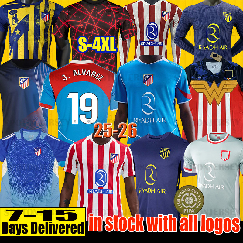 Atleticos soccer jerseys MaDrid GRIEZMANN 25 26 LLORENTE KOKE ALEX BAENA ALMADA ATM football shirt kids kit sets uniforms ALVAREZ 2025 2026 GALLAGHER shirts 24 25 26