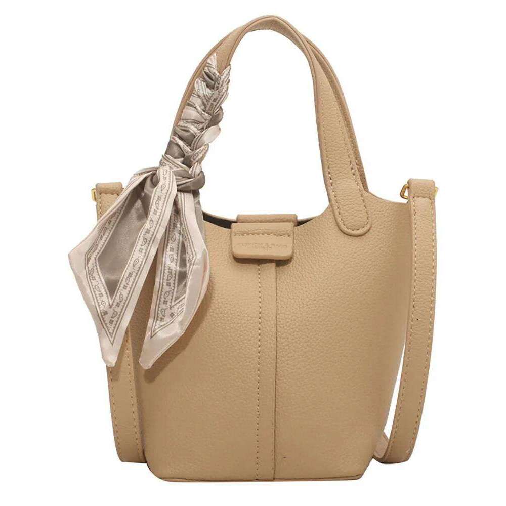 designer bag luxury bag Classical Scarf Bucket Women Handbag Green Fashion Designer Pu Leather Shoulder Crossbody Shopper Female Tote Bag
