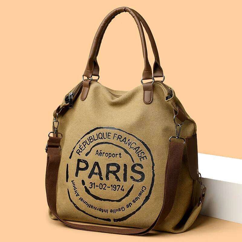 Women's Fashion Purse Vintage CANVAS Large Capacity Handbag Inclined Shoulder Mom's Bag