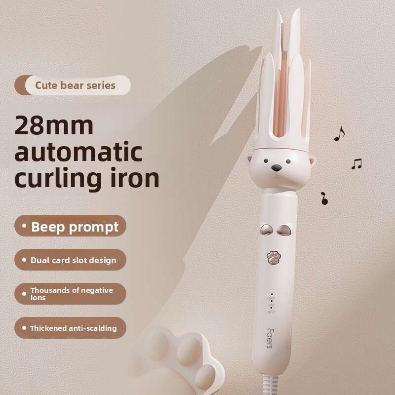 Fully Automatic Dual Slot Curling Iron 28Mm Lazy No Hair Damage Electric Rotating Big Waves Long-Lasting Styling