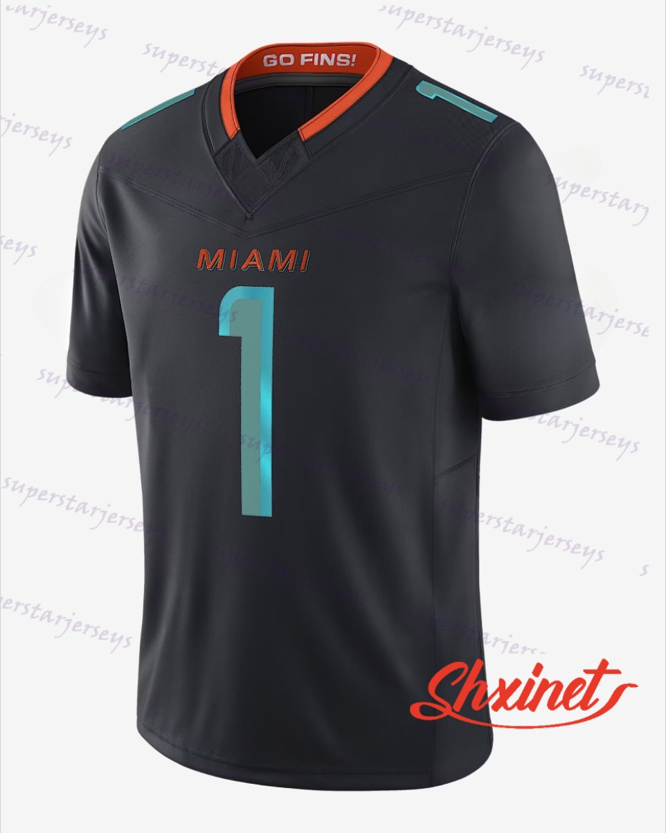 Jaylen Waddle Custom Football 2025 Rivalries Jersey Tua Tagovailoa De'Von Achane Tyreek Hill Jordyn Brooks Dodson Jaelan Phillips Bradley Chubb 1