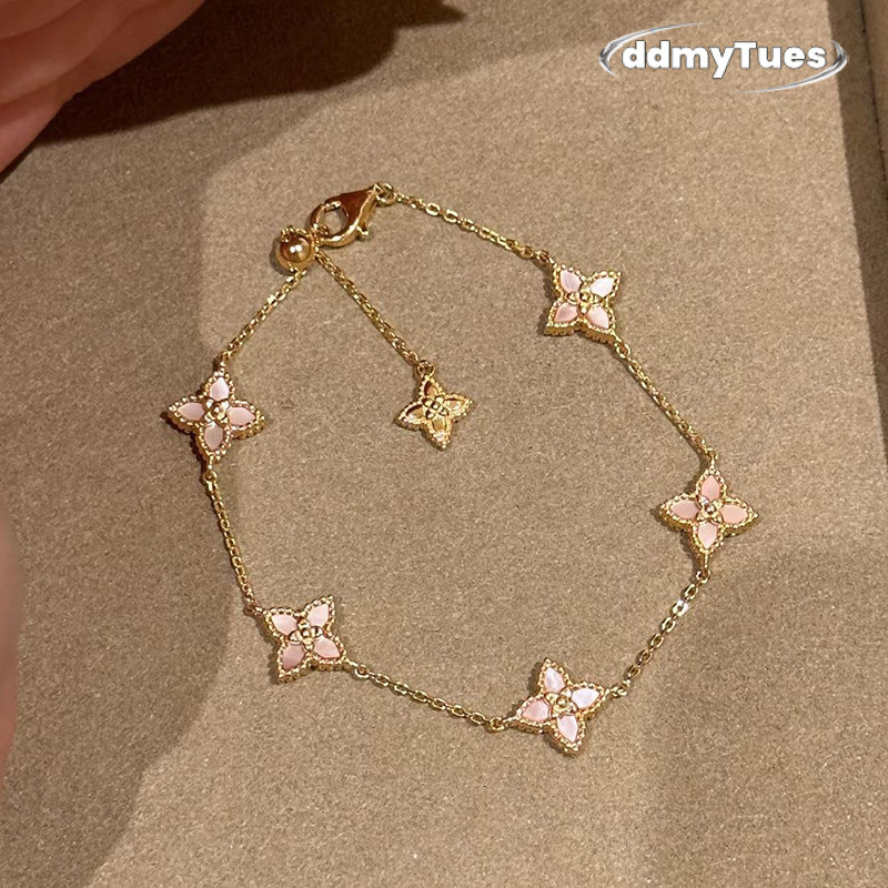 Fritillary Flower Petal Pendant Palace Style Bracelet Exquisite Light High-end Hand Accessories ddmythur ddmythur ddmythur ddmythur