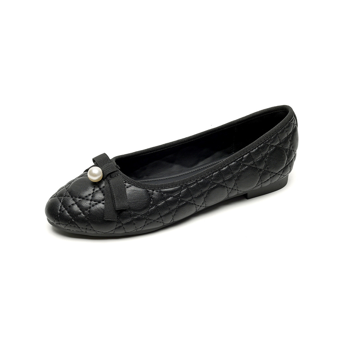 Commuting Flat Shoes Summer And Autumn Women's Shallow Mouth Single Shoes Soft Sole Butterfly Bow Single Shoes Round Toe Summer And Autumn Design
