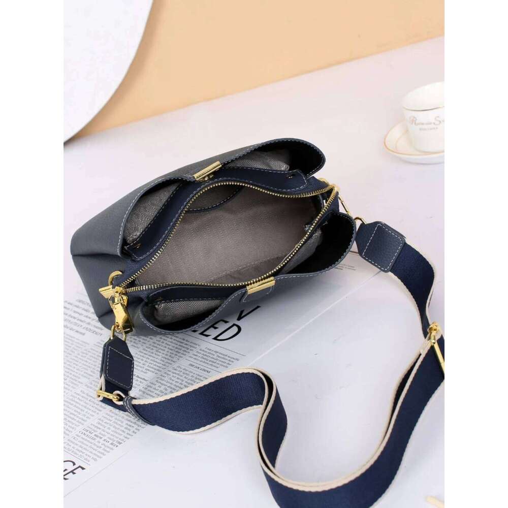 Faionable Leather Buet Women's Crossbody Commuter Large Capaci Single Oulder Bag Multi-Layered Handbag