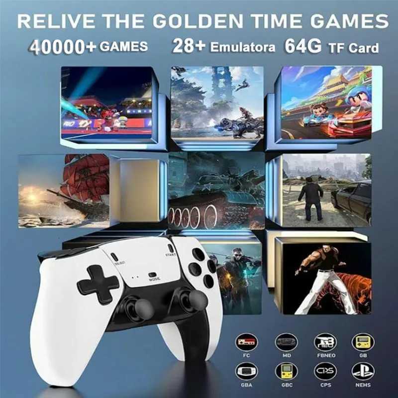 128G Game Stick M15 4K Video TV Game Console Wireless Gamepads Video Game 64G 4000050000 Classic Arcade Games HD Twoplayer D250901