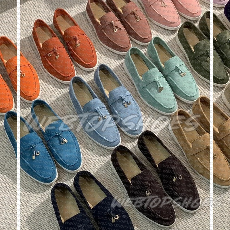 Top designer Loafers Women Men Dress Shoes Luxury Fashion Business Cashmere Leather Flat Shoes Low Top Suede Cow Oxfords Casual moccasins loafers men shoes have box